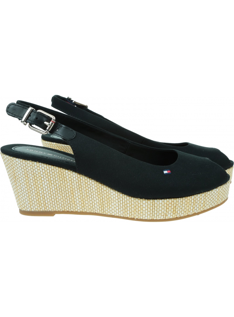 TOMMY HILFIGER Iconic Elba Sling Back Wedge FW0FW04788 BDS