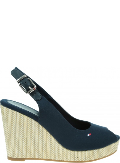 Espadryle Damskie TOMMY HILFIGER Iconic Elena Sling Back Wedge FW0FW04789