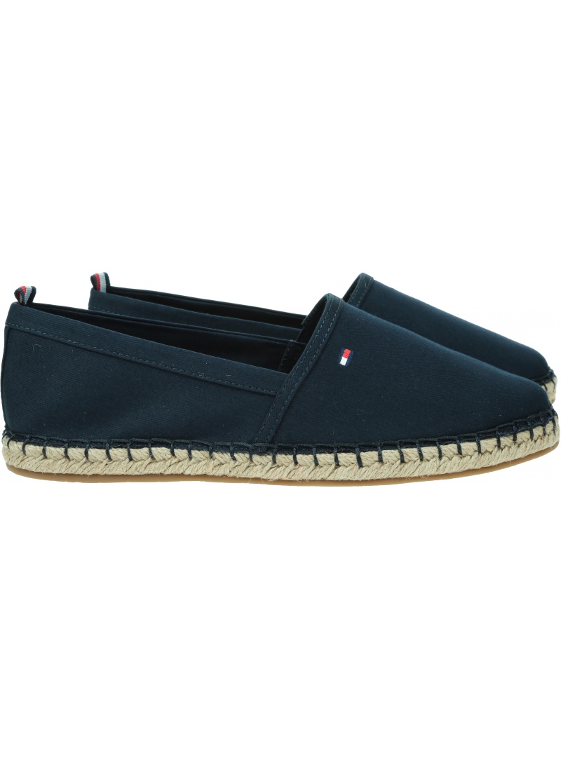 Espadryle TOMMY HILFIGER Basic Tommy Flat Espadrille FW0FW06497 DW6