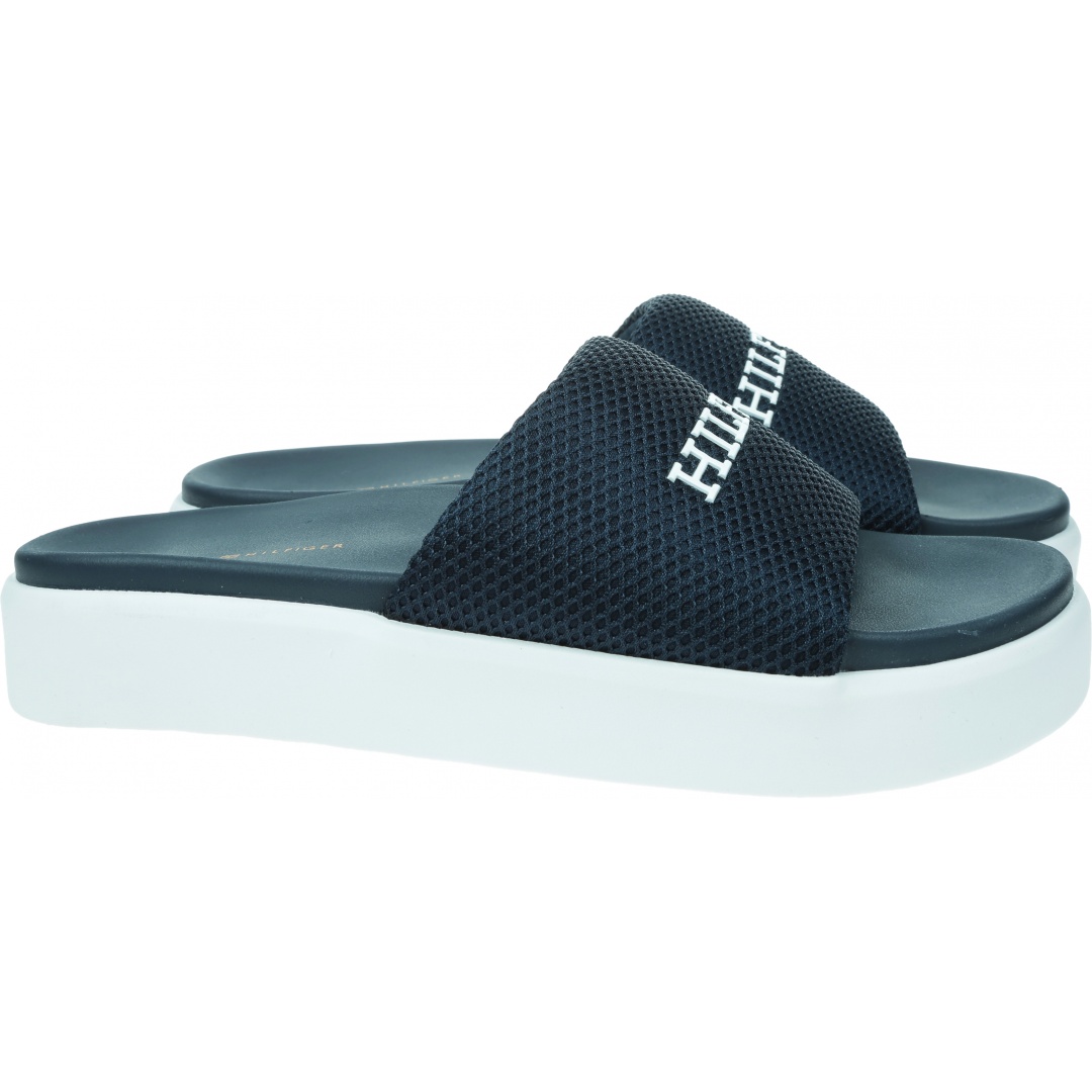 Klapki Damskie TOMMY HILFIGER Th Platform Mesh Pool Slide FW0FW07828 DW6