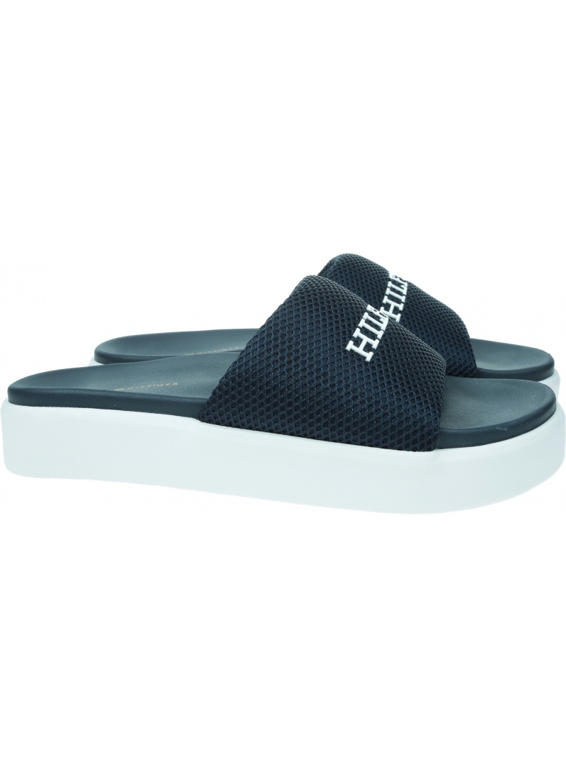 Klapki Damskie TOMMY HILFIGER Th Platform Mesh Pool Slide FW0FW07828 DW6