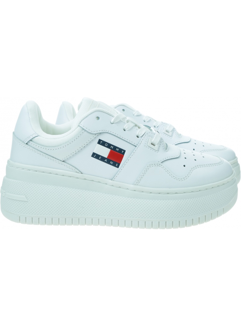 Trampki Na Platformie TOMMY JEANS Tjw Retro Basket Flatform Ess EN0EN02506