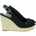 TOMMY HILFIGER Iconic Elena Sling Back Wedge FW0FW04789 BDS 2