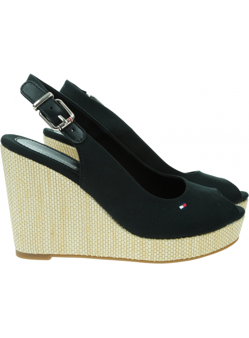 TOMMY HILFIGER Iconic Elena Sling Back Wedge FW0FW04789 BDS