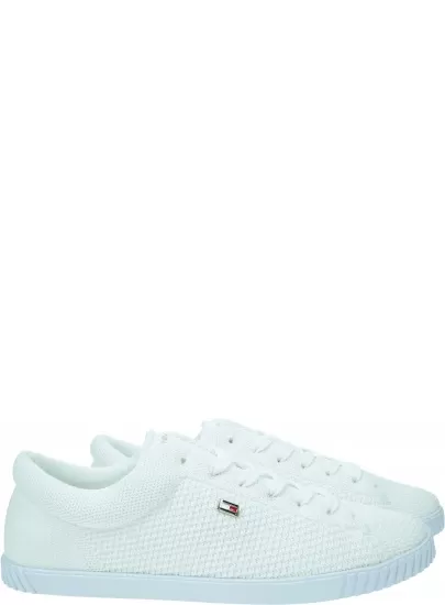 Półbuty TOMMY HILFIGER Flag Lace Up Sneaker Knit FW0FW08074 YBL