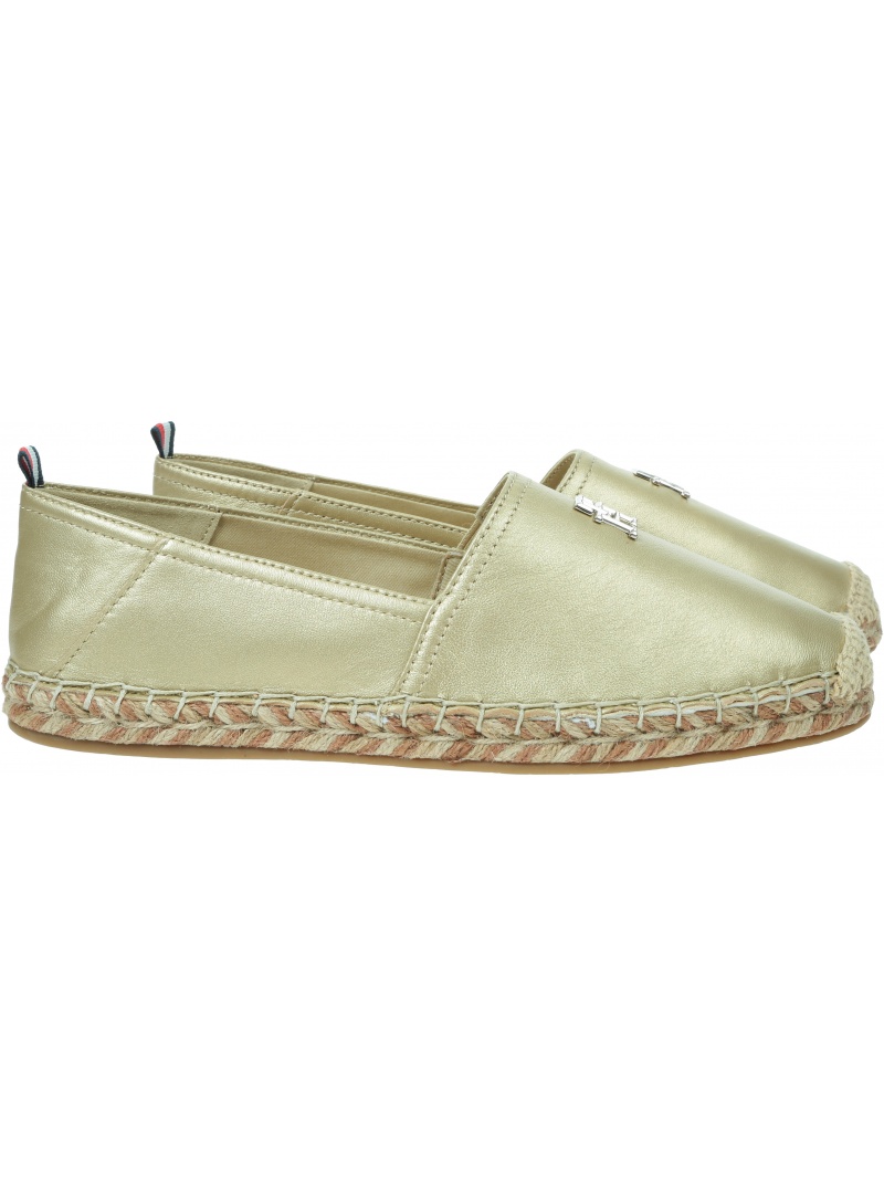 Złote Espadryle TOMMY HILFIGER Th Gold Flat Espadrille FW0FW07694 0HS Złote Espadryle TOMMY HILFIGER Th Gold Flat Espadrille FW0FW07694 0HS
