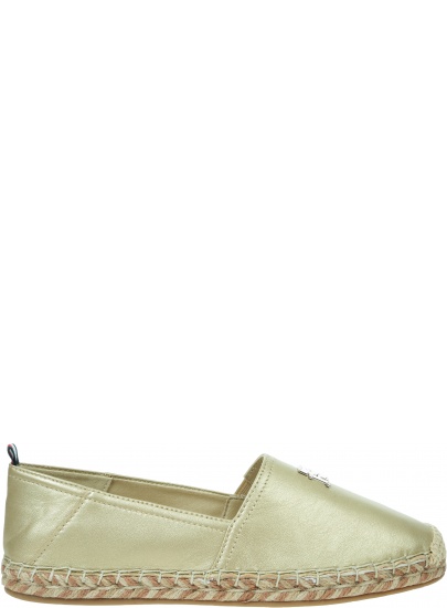 Złote Espadryle TOMMY HILFIGER Th Gold Flat Espadrille FW0FW07694 0HS