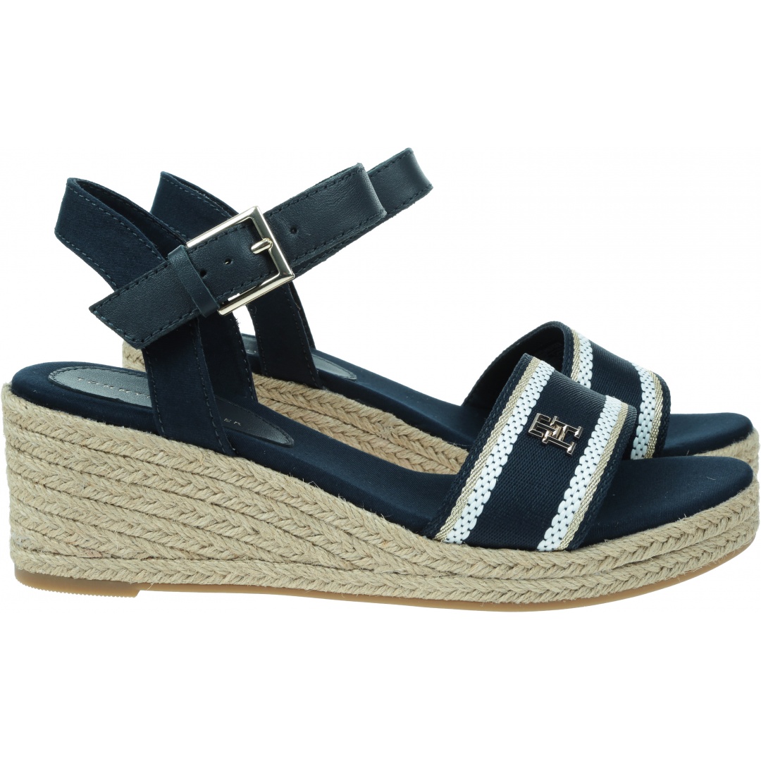 Espadryle TOMMY HILFIGER Webbing Wedge Sandal FW0FW08044 DW6