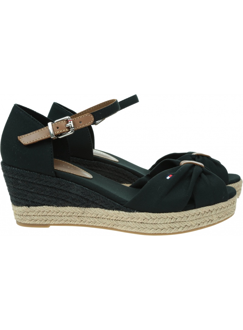 Espadryle TOMMY HILFIGER Basic Open Toe Mid Wedge FW0FW04785 BDS