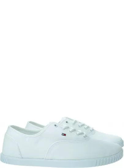 Trampki TOMMY HILFIGER Canvas Lace Up Sneaker FW0FW07805 YBS