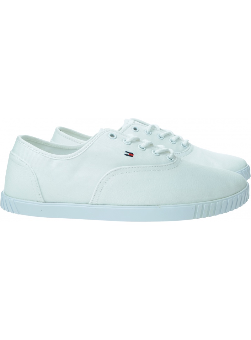 Trampki TOMMY HILFIGER Canvas Lace Up Sneaker FW0FW07805 YBS