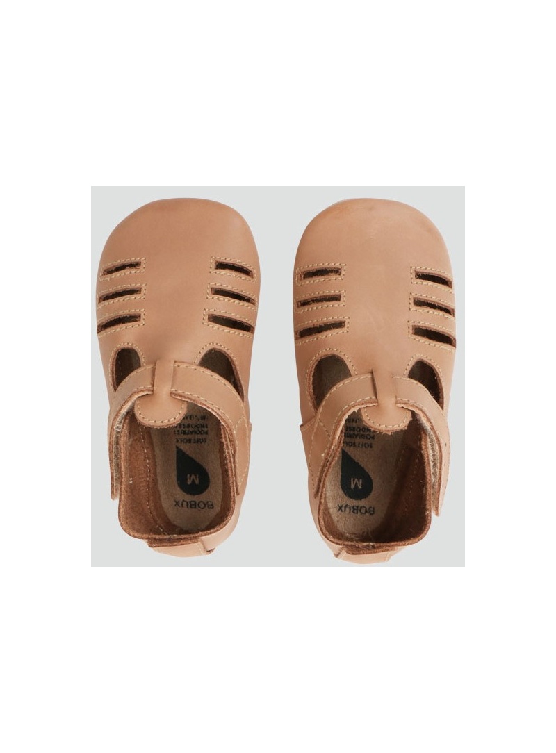 Brązowe Kapcie Skórzane BOBUX SOFT SOLE TOFFEE CHASE 1007-000-14