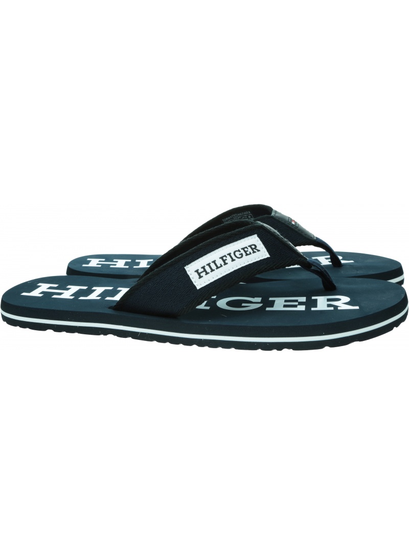 Japonki Męskie TOMMY HILFIGER Patch Hilfiger Beach Sandal FM0FM05024 DW5