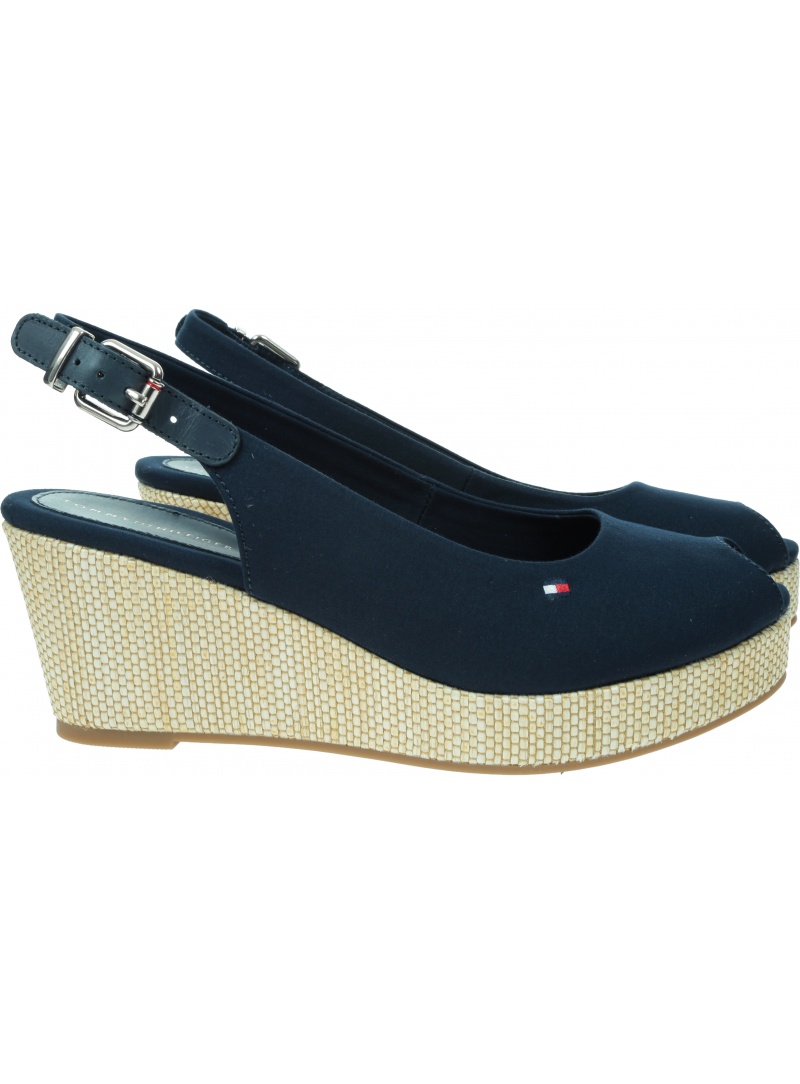 TOMMY HILFIGER Iconic Elba Sling Back Wedge FW0FW04788 DW6