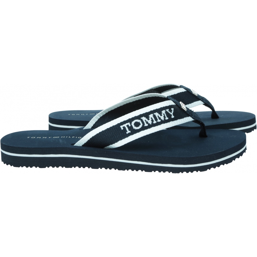 Japonki TOMMY HILFIGER Hilfiger Webbing Pool Slide FW0FW07859 DW6