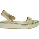 TOMMY HILFIGER Linen With Gold Flatform FW0FW08051 0HD 3