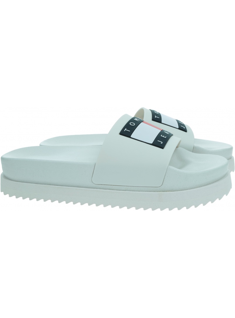 Klapki Damskie TOMMY JEANS Tjw Elevated Flatform Slide EN0EN02451 YBL