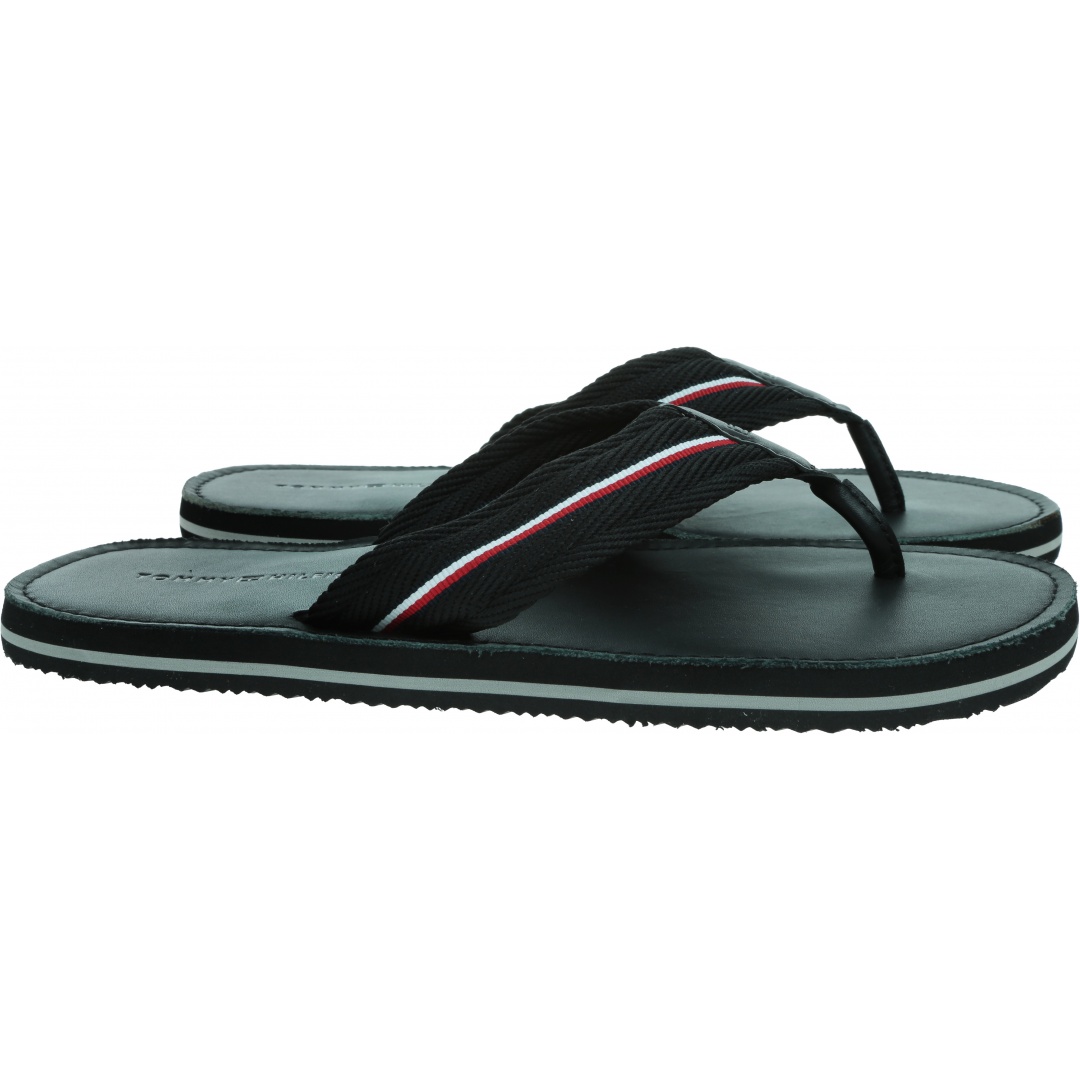 Japonki Skórzane TOMMY HILFIGER Hilfiger Leather Beach Sandal FM0FM05027