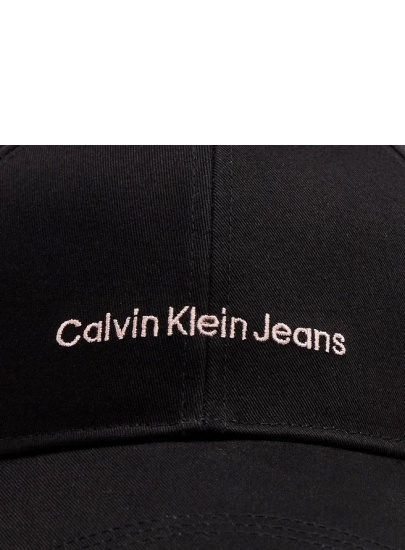 Czapka z Daszkiem CALVIN KLEIN Institutional Cap K60K608849 Black/Pale