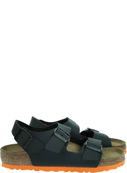 Sandały BIRKENSTOCK Milano Kids BF Desert Soil Black Orange