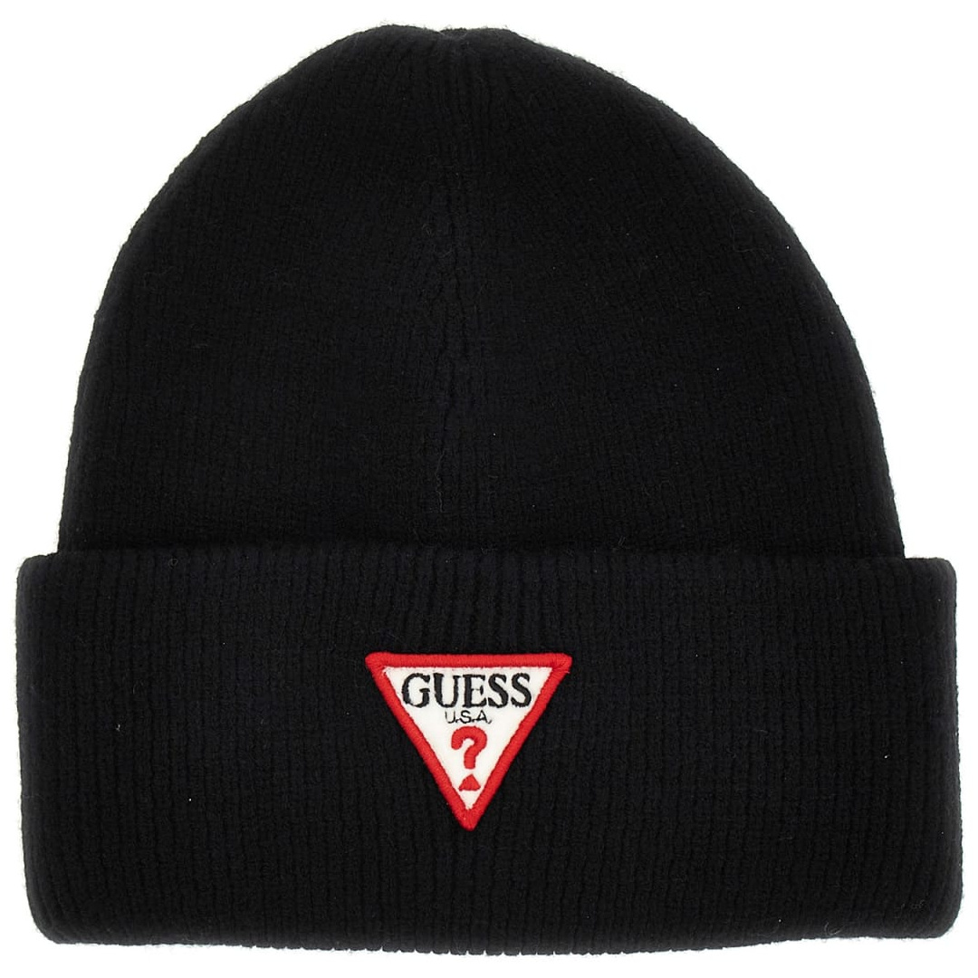 Czapka Damska GUESS Beanie Patch Triangolo AW5234VIS01 BLA