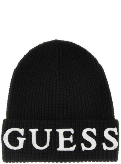 Zestaw Czapka + Szalik GUESS Gift Beanie + Scarf Logo GFBOXWP4402 BLA