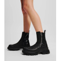 Czarne Sztyblety KARL LAGERFELD TREKKA MAX NFT Zip Stretch Boot KL43554 F0S