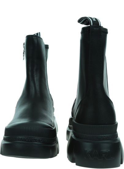 Czarne Sztyblety KARL LAGERFELD TREKKA MAX NFT Zip Stretch Boot KL43554 F0S