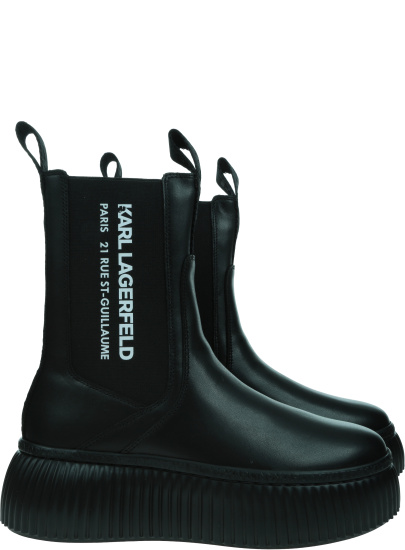 Czarne Sztyblety KARL LAGERFELD KREEPER LO Long Gore Boot KL42344 000