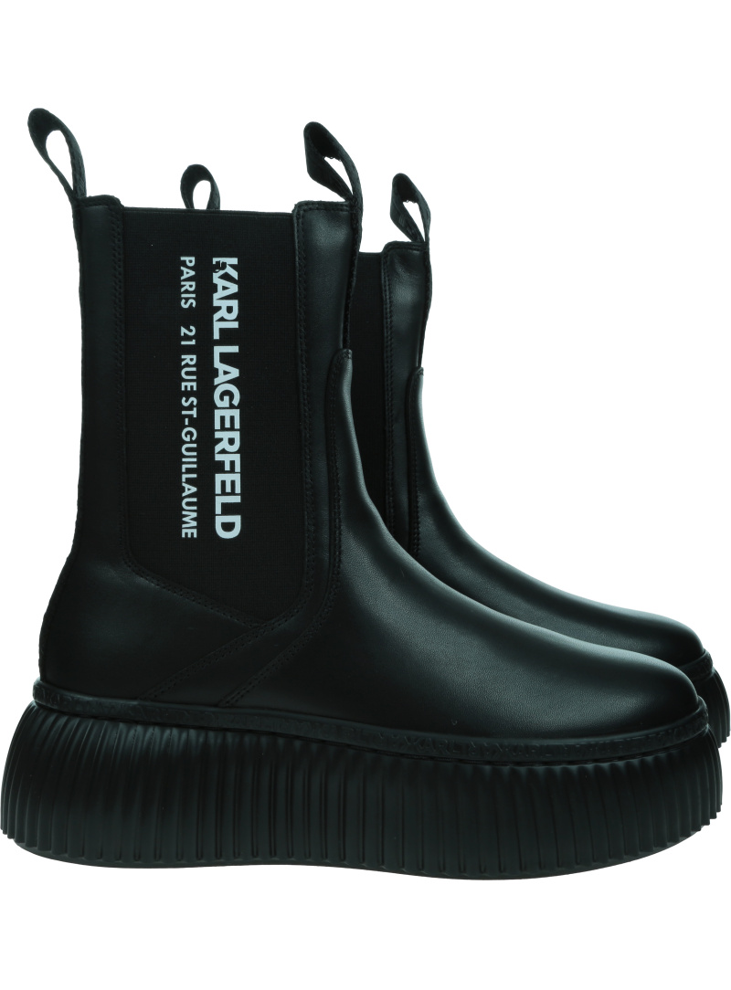 Czarne Sztyblety KARL LAGERFELD KREEPER LO Long Gore Boot KL42344 000