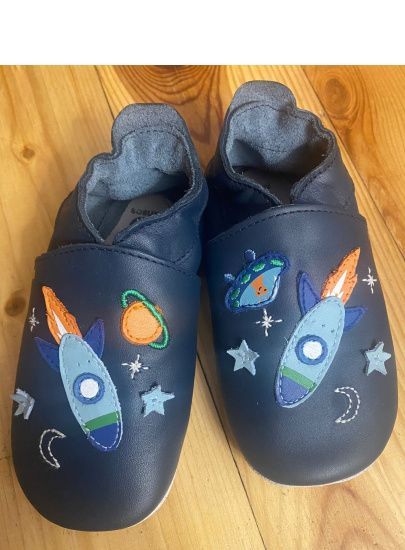 Skórzane Kapcie BOBUX Soft Sole Cosmic Rocket Navy