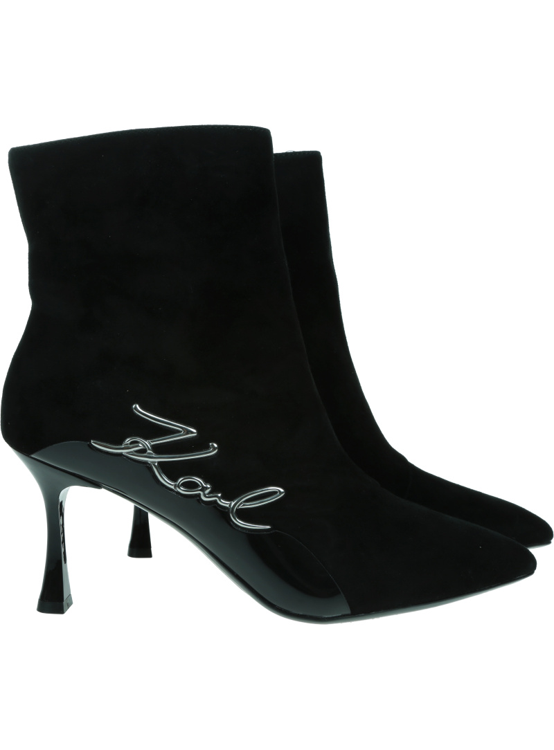 Botki zamszowe KARL LAGERFELD SIENNA Signia Ankle Boot KL32744 500