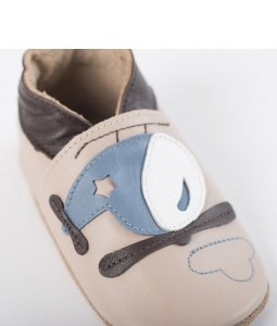 Home shoes BOBUX 4125 BEIGE HELICOPTER SOFT SOLE | EN