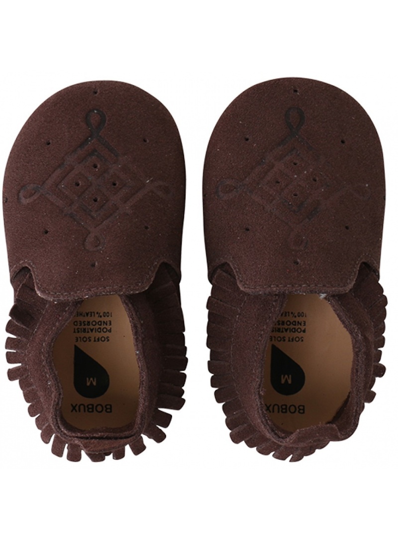 BUCIKI BOBUX 4399 CHOCOLATE/TRIM MOCCASIN LOAFER SOFT SOLE