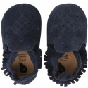 BUCIKI BOBUX 4401 NAVY/TASSLE TRIM MOCCASIN LOAFER SOFT SOLE