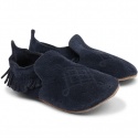 BUCIKI BOBUX 4401 NAVY/TASSLE TRIM MOCCASIN LOAFER SOFT SOLE