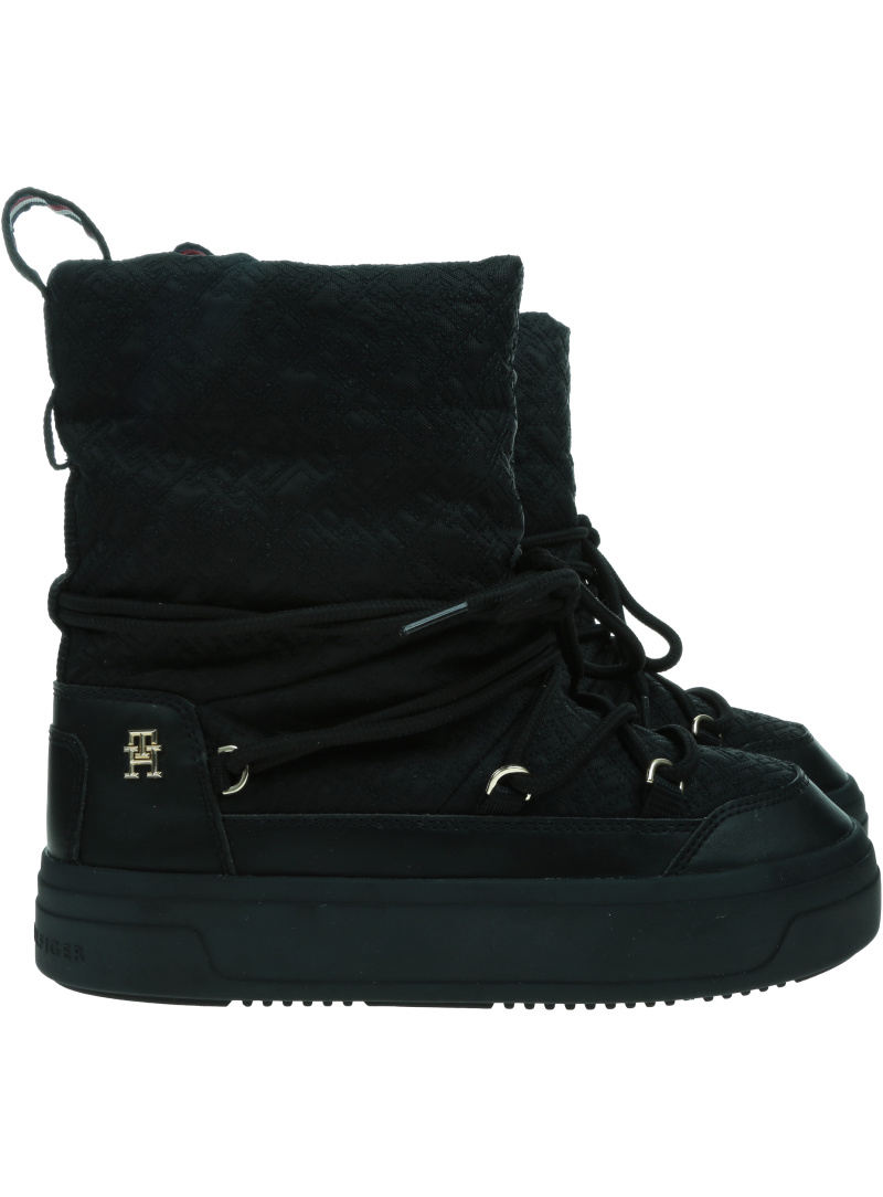 Śniegowce TOMMY HILFIGER Tommy Hilfiger Lace-Up Monogram Snowboot FW0FW08430 BDS