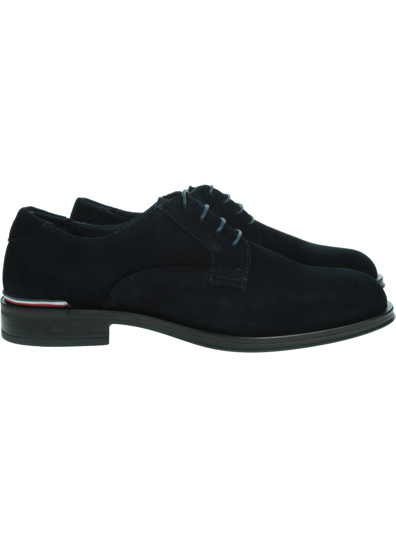 Półbuty Wizytowe TOMMY HILFIGER Core Rwb Hilfiger Suede Shoe FM0FM04868 DW5