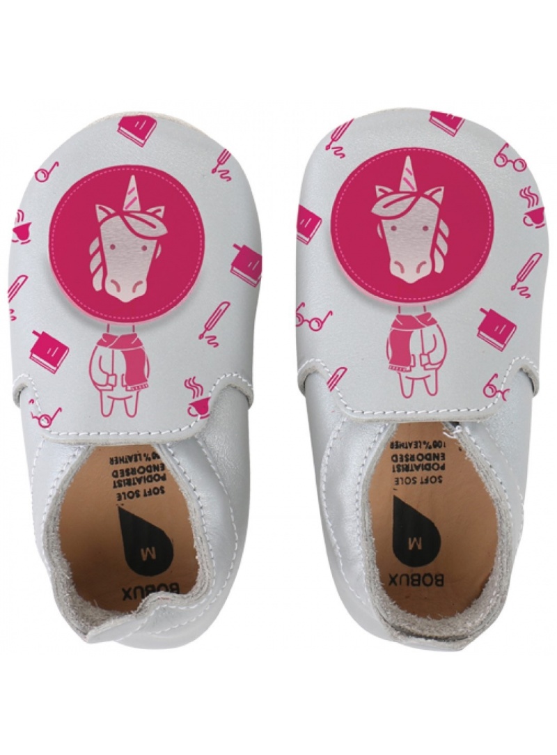 BUCIKI BOBUX 4467 SILVER UNICORN LOAFER PRINT SOFT SOLE BUCIKI BOBUX 4467 SILVER UNICORN LOAFER PRINT SOFT SOLE