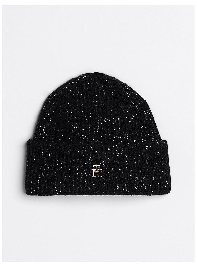 Czapka Zimowa TOMMY HILFIGER TH Luxe Beanie AW0AW16628 BDS