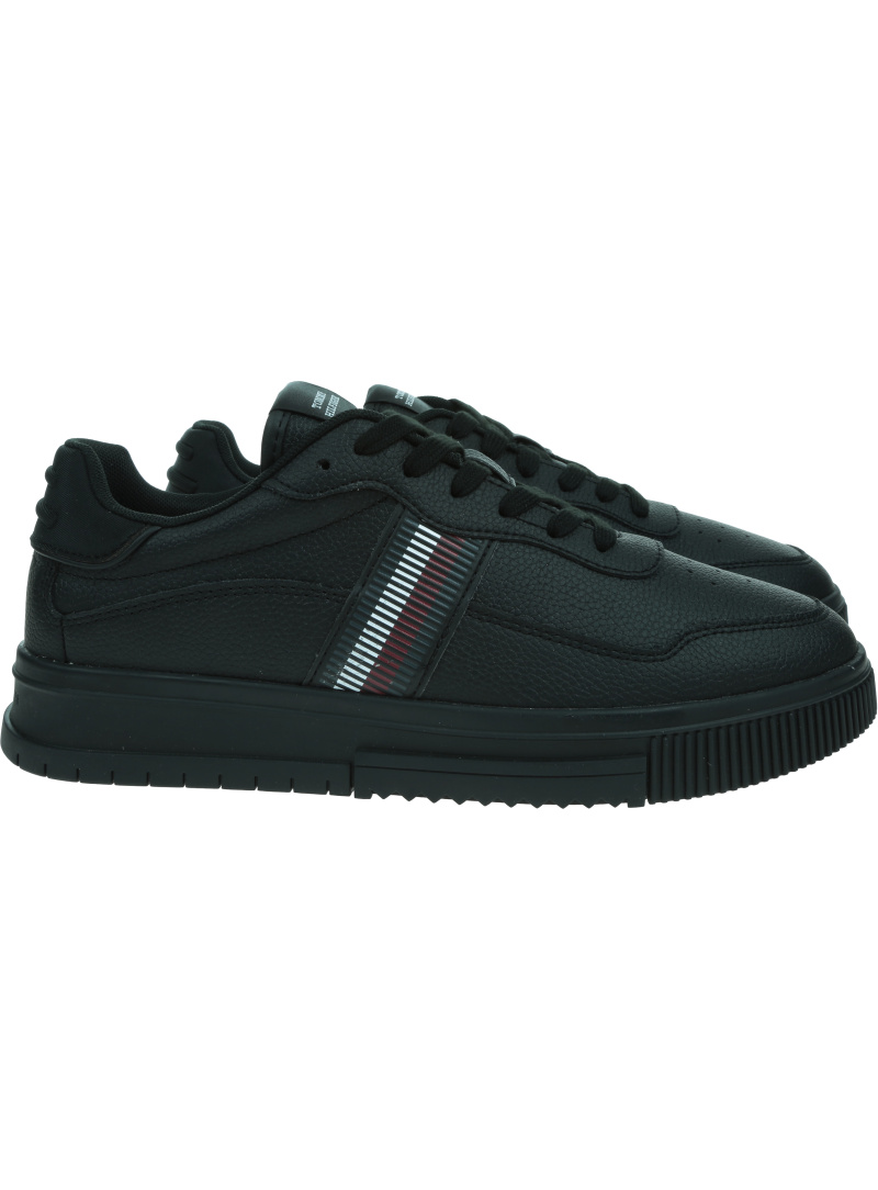 Sneakersy TOMMY HILFIGER Supercup Stripes Tumbled Lth FM0FM05300 BDS