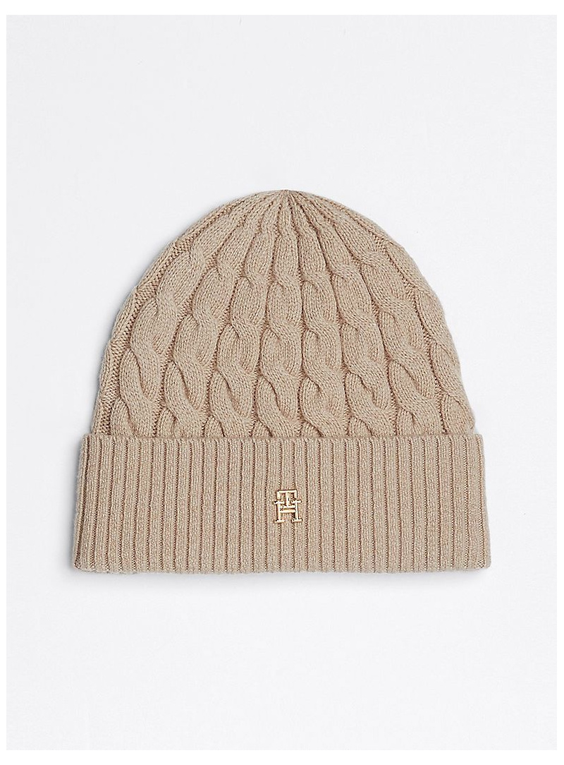 Czapka Zimowa TOMMY HILFIGER TH Naval Cable Beanie AW0AW16629 AEG