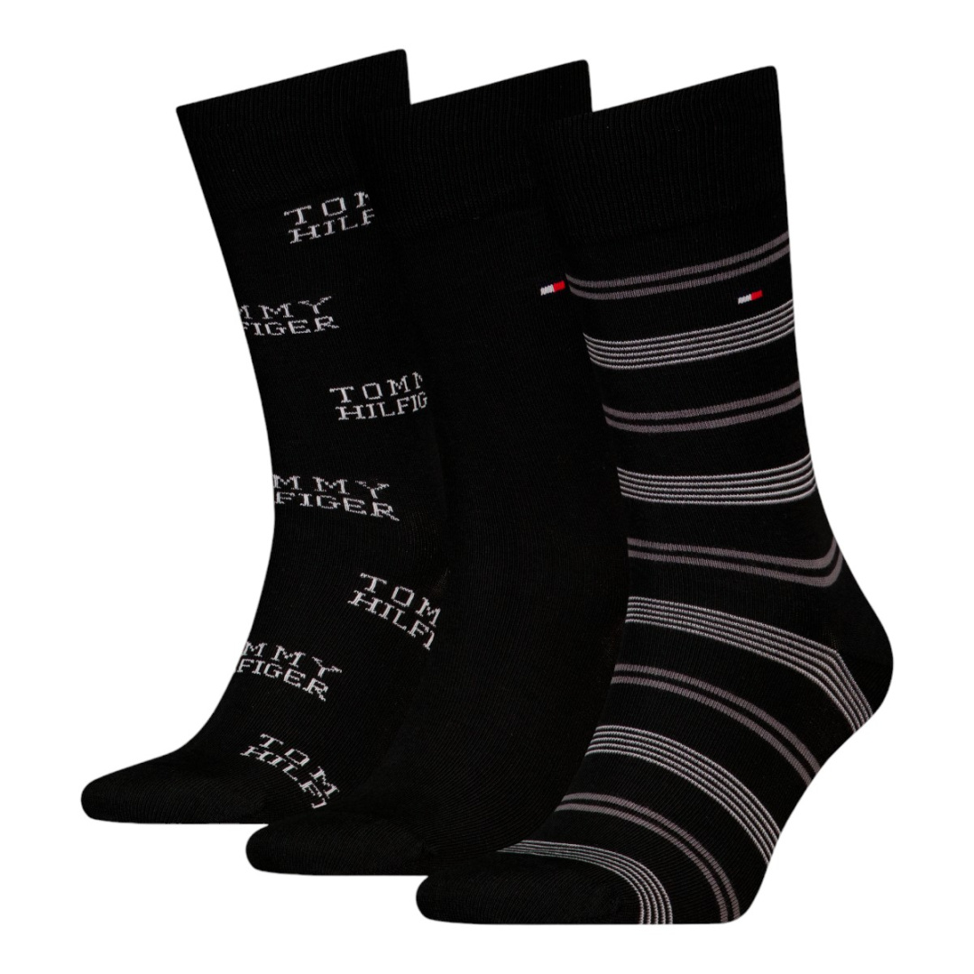 Zestaw Skarpetki Męskie TOMMY HILFIGER 701229783 002 Th Men Sock 3P Giftbox
