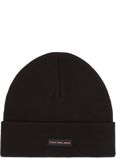 Czapka Zimowa CALVIN KLEIN Inst Patch Beanie K60K612322 01P