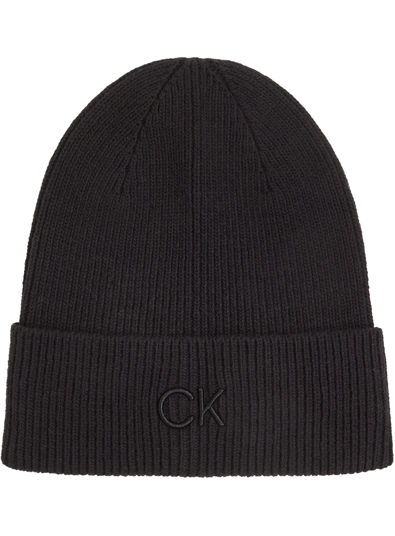 CALVIN KLEIN Ck Embroidery Fine Rib Beanie K60K612590 BEH