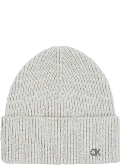 Czapka Zimowa CALVIN KLEIN Ck Metal Chunky Rib Beanie K60K612592 CEH