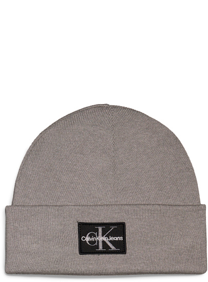 Czapka Zimowa CALVIN KLEIN JEANS Mono Logo Patch Beanie Warm K50K512455 0I0