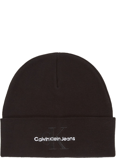 Czapka Zimowa CALVIN KLEIN JEANS Mono Logo Embro Beanie K50K512460 BEH