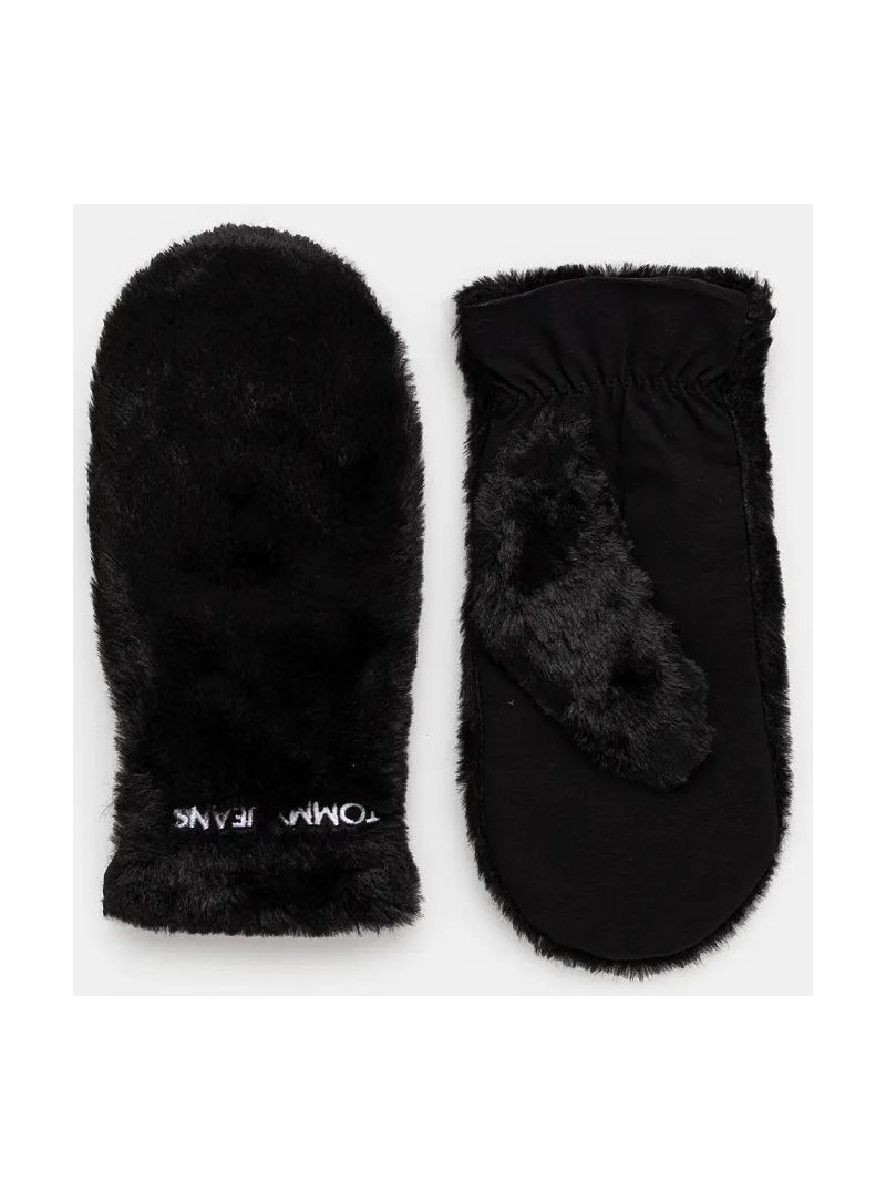 Rękawiczki Damskie TOMMY JEANS Tjw Linear Logo Fur Gloves AW0AW16788 BDS