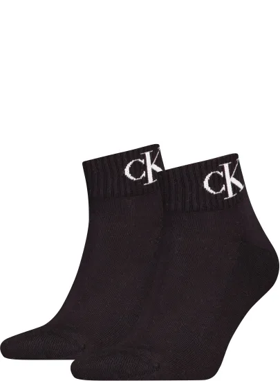 Skarpety Męskie CALVIN KLEIN Ckj Men Quarter 2P Monogram 701228805 001
